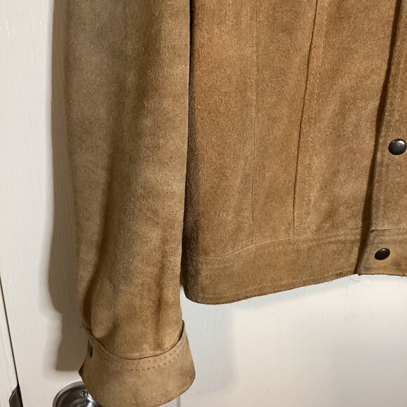 Men's Vintage Genuine Leather Suede Jacket Size 38 Lined - Picture 3 of 14